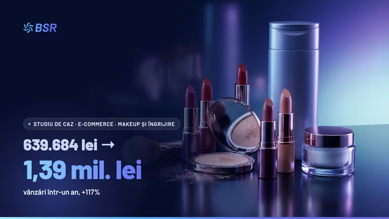 Studiu de caz: magazin online de cosmetice, vânzări dublate într-un an, de la 639.684 lei la 1,39 milioane lei